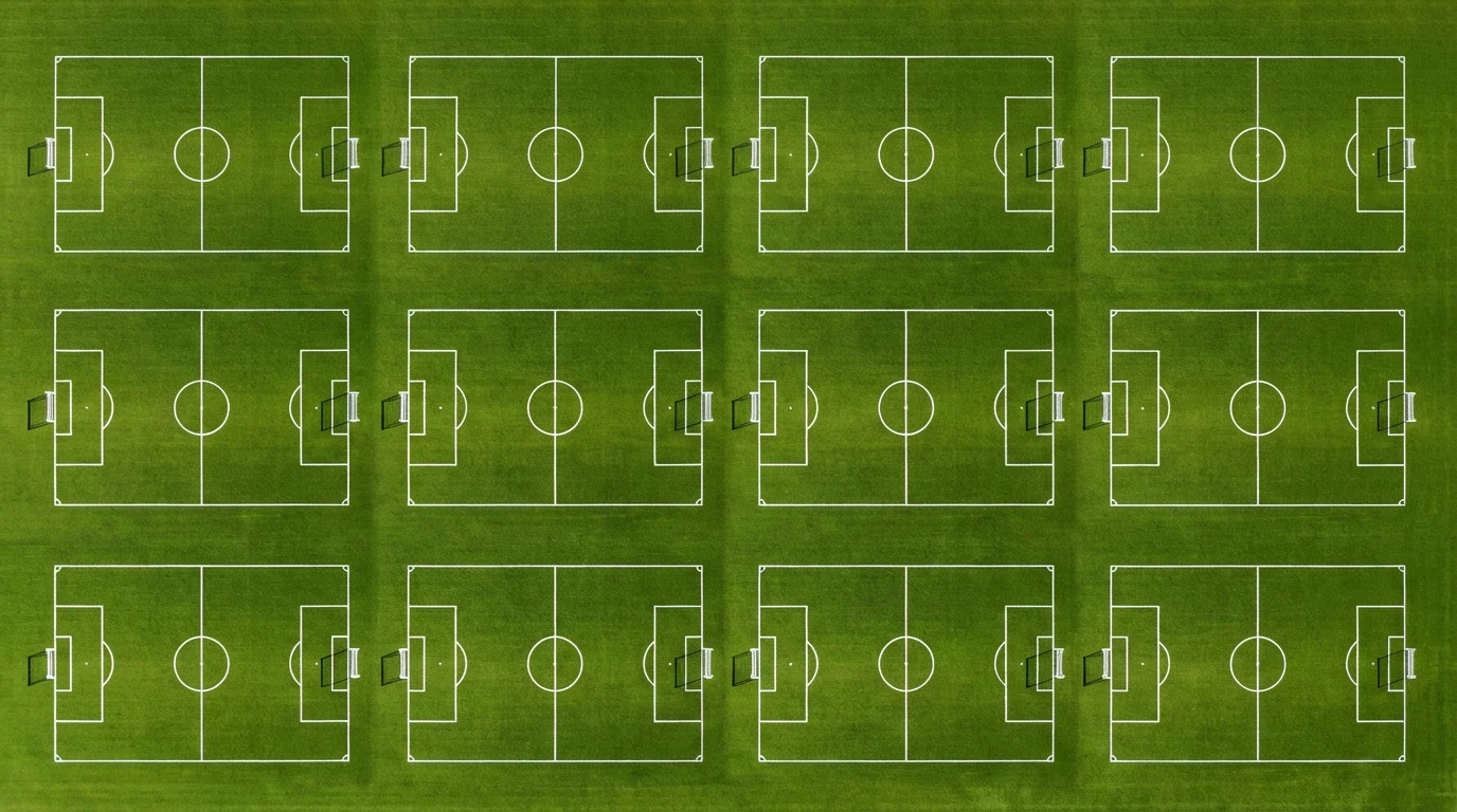 Översikt av alla tolv grupper i VM 2026 med flaggor och gruppindelning