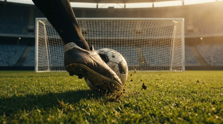 Fotbollsspelare som firar ett mål med VM 2026-logotypen och oddstabell i bakgrunden