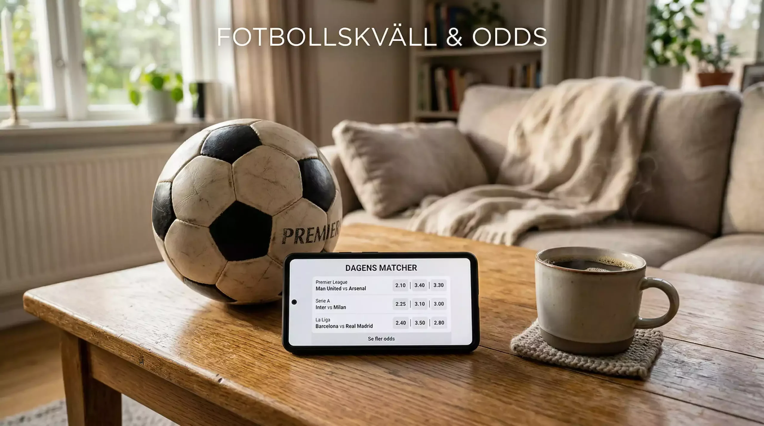 Nybörjare framför en skärm med VM 2026 odds och en fotboll i förgrunden